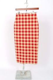 high sport Gingham Petra Skirt - Red on Garmentory at Garmentory